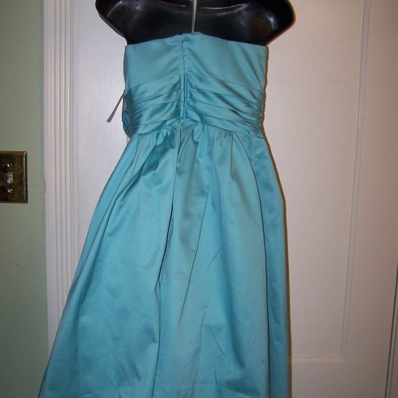 David's Bridal Dress Wedding Party Cocktail 6 NWT Blue - Picture 6 of 15